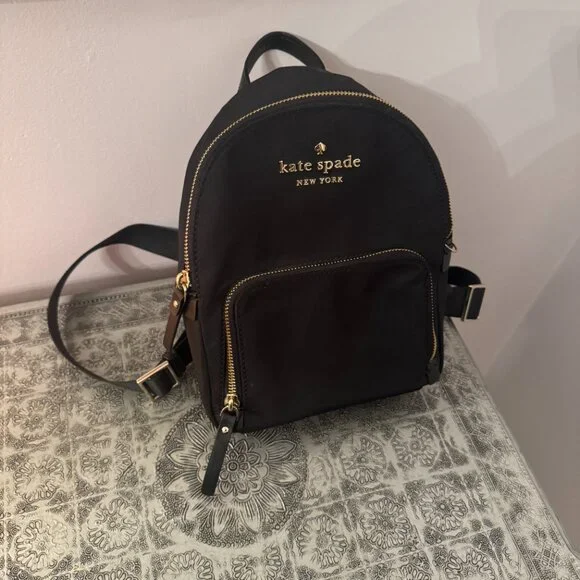 Kate Spade Black Nylon Mini Backpack - Picture 2 of 13